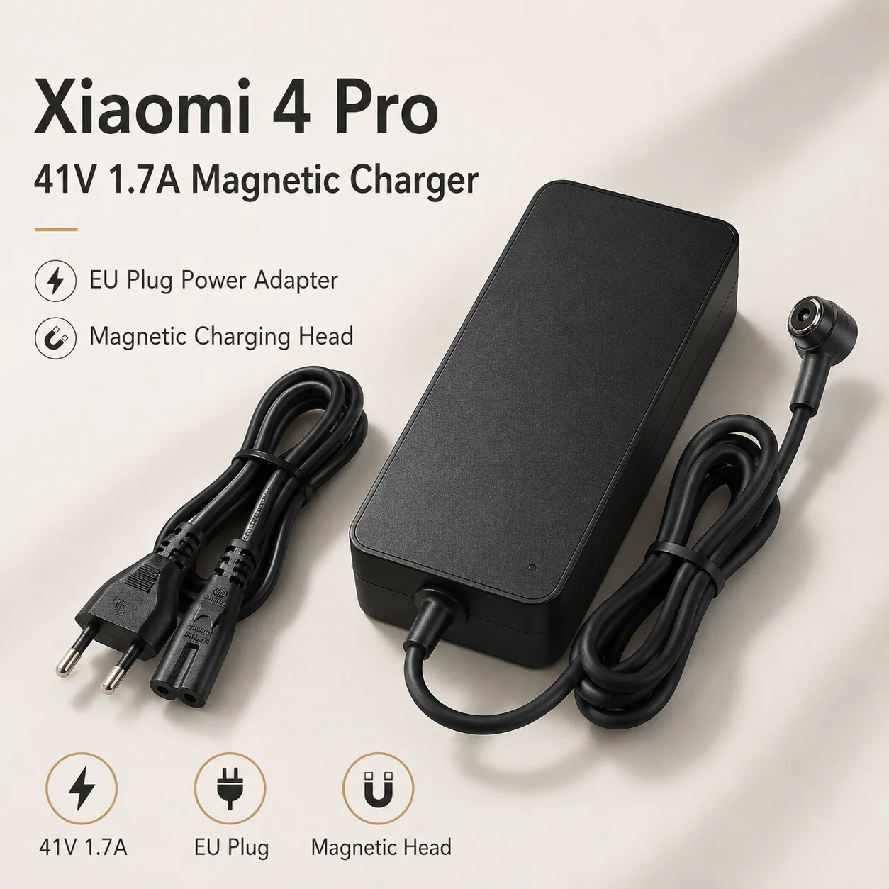 

41V 1.7A Magnetic Charger for Xiaomi 4 Pro Electric Scooter EU Plug Power Adapter Replacement Repair Spare Parts