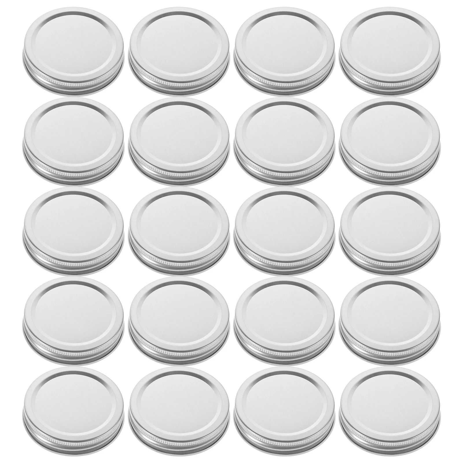 

20Pcs Tinplate Mason Jar Covers Leakproof Reusable Storage Lids Multipurpose Caps for Wide Mouth Jars Jam Jar Covers
