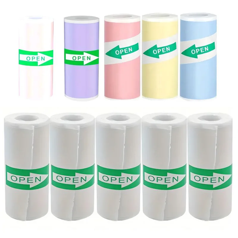 

Portable Mini Handheld Printer 57mm Width Single Self-Adhesive Color Thermal Paper Wireless Used Colorful Adhesive