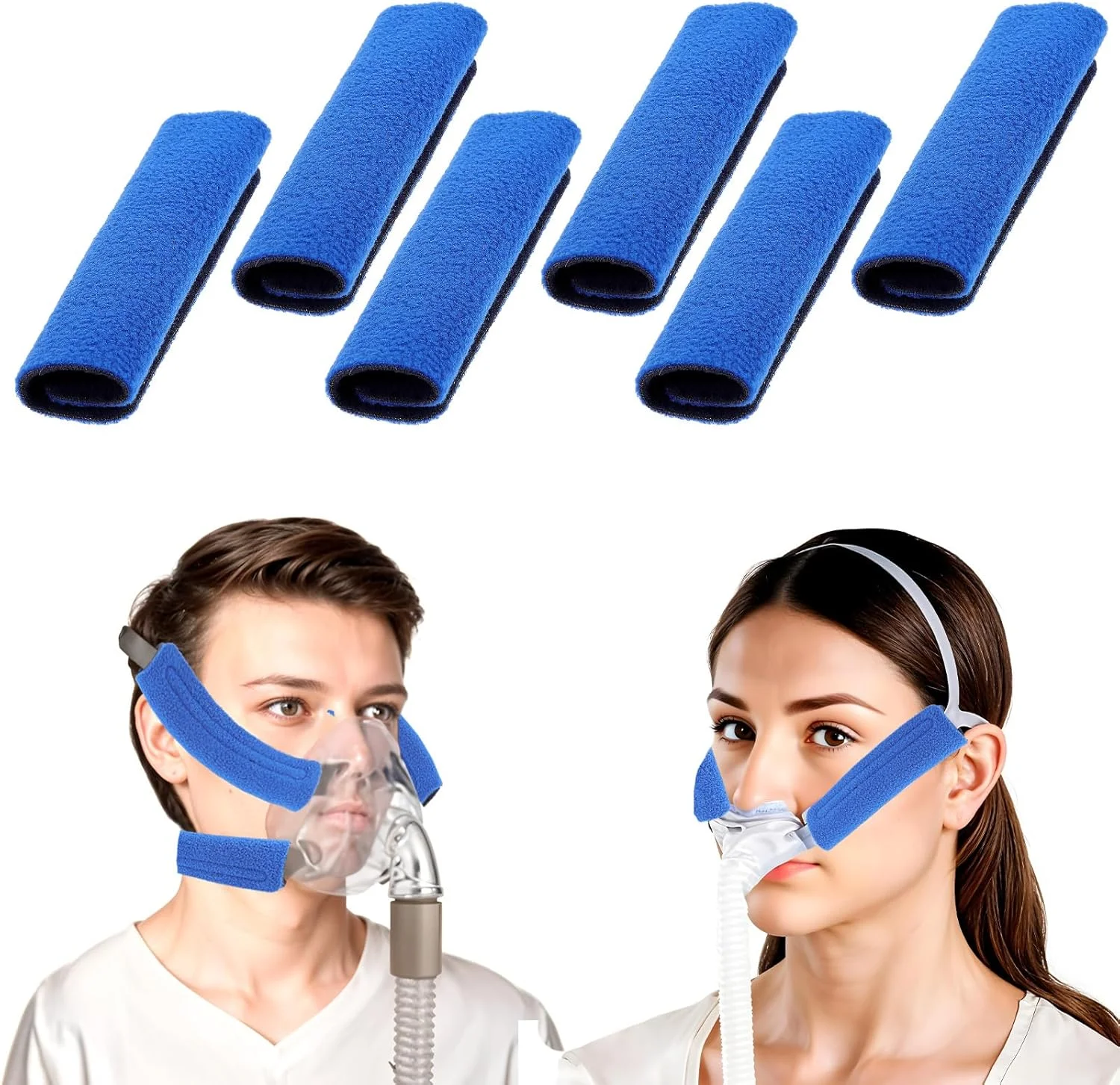 2-16PCS Straps For CPAP Headgear Covers Universal CPAP Strap Covers Soft-Fleece Strap Pads Reduce Red Marks & Skin irri-tation
