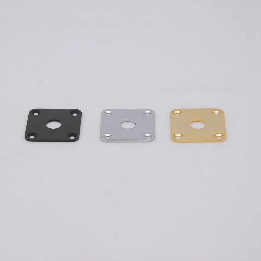 1 Piece Square Flat Metal Jack Plate for Les Paul Electric Guitar Bass with Screw Guitar Accessories