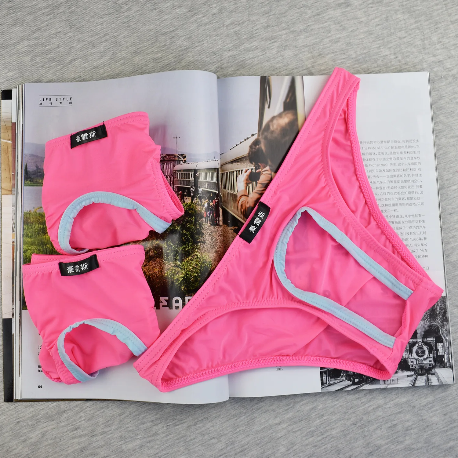 Sexy Crotchless Briefs Open-crotch BDSM Kinky Male Underwear Ice Silk Unisex Sensual Lingerie Fetish Wear Erotic Panties
