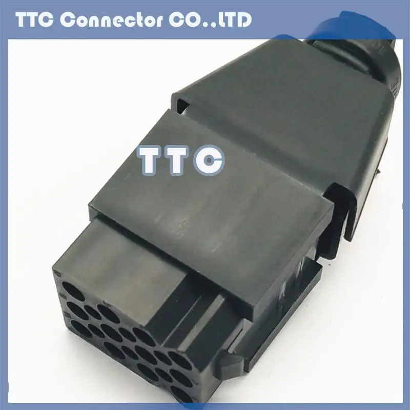 موصل مستطيل مع مشبك الذيل ، أسود ، 12 Core ، SMS12RDH1 ، SMS12RDH-1 ، 5 قطعة لكل مجموعة