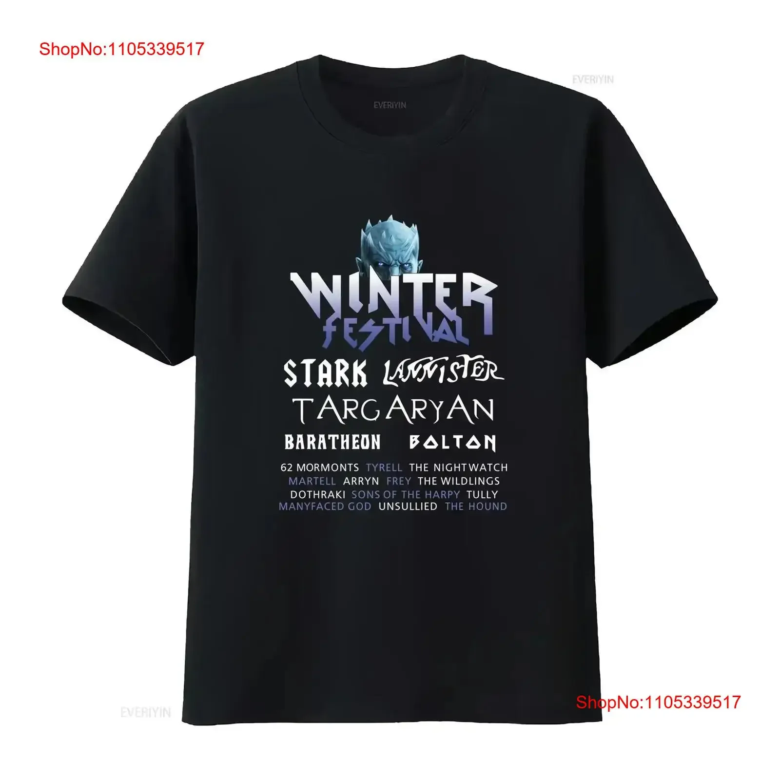 Winter Festival T Shirt Game Series Strong Fun Throne GOT Targaryan Lannister Cult vintage Washed fashion Soft streetwear homme