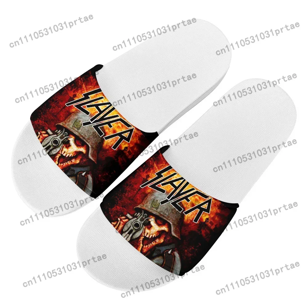 Slayer Heavy Metal Rock Band Home Clog Mens Women Youth Boy Girl Sandals Shoes Tang Garden Custom Made Breathable Shoe Beach