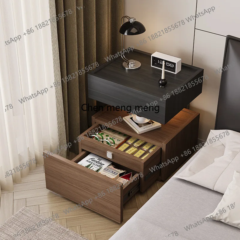 Suspended building block hidden compartment bedside table, locker with hidden compartment drawer bedside cabinet