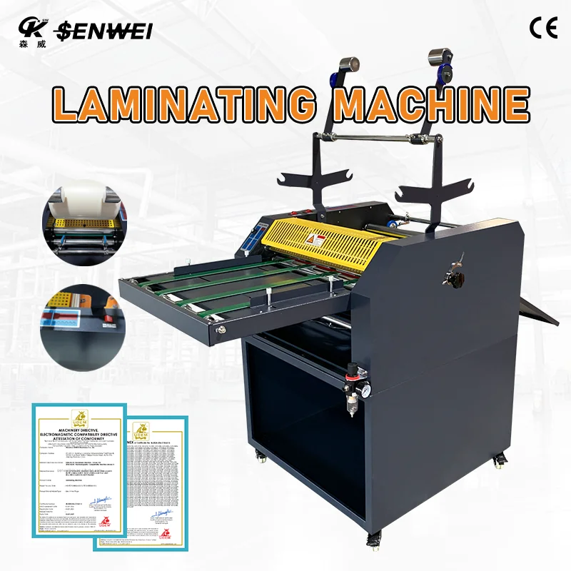 SMFM520D Semi-Automatic Laminating Machine Digital Oil Heating With Automatic Pressure Cut
