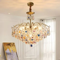 Light Luxury Creative Water Droplet Living Room Pendant Light Design Master Bedroom Crystal Light Post-modern Dining Room Light