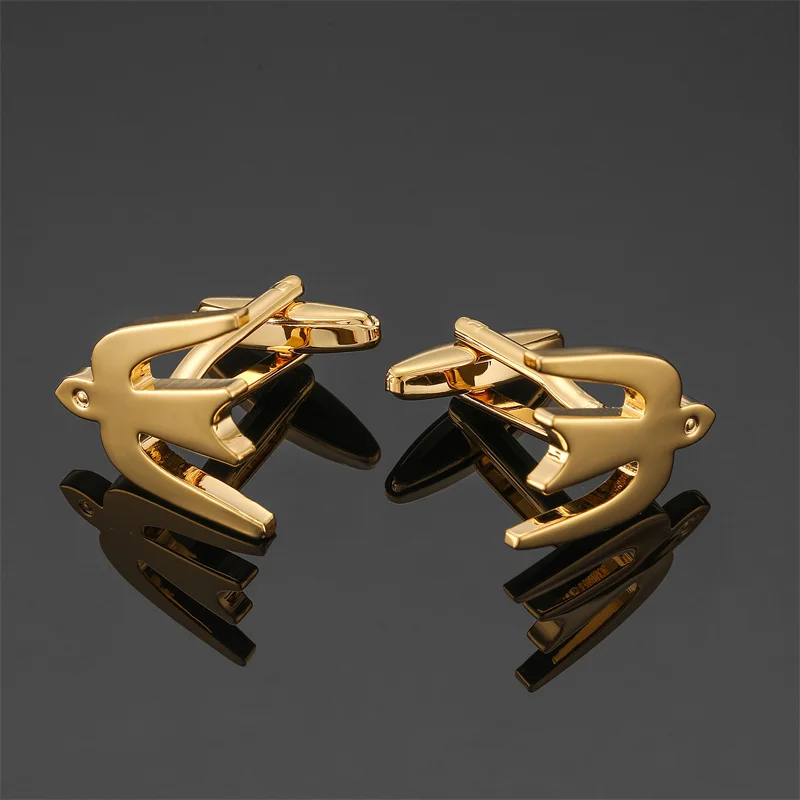 Brand new copper material animal swallow shaped cufflinks men's French shirts cufflinks clothing accessories wholesale