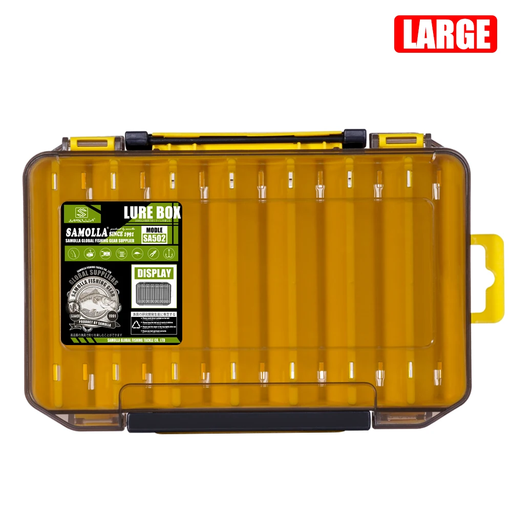 SAMOLLA Doppelseitige kompakte Tackle Box – Streamline Fishing mit langlebigem, vielseitigem Organizer für Köder, Haken und Köder