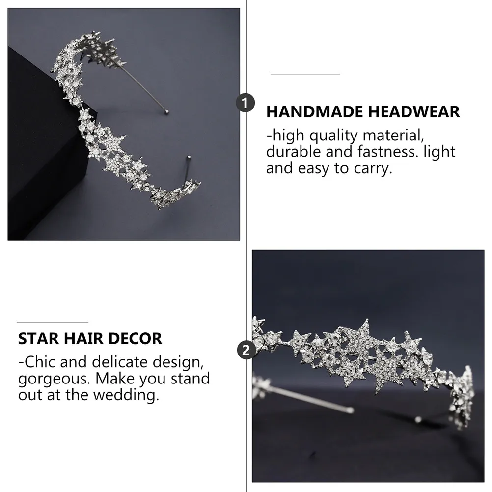 

1Pcs Star Hair Decor Bridal Hair Clip for Wedding Events Vintage Chic Headdress Women Party Wear
