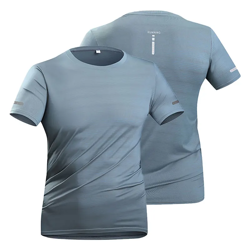 Summer Running Retro Sports T-Shirt Men Training Mesh Breathable Quick-Drying Short Sleeves Men Jogging Moisture Wicking T-Shirt