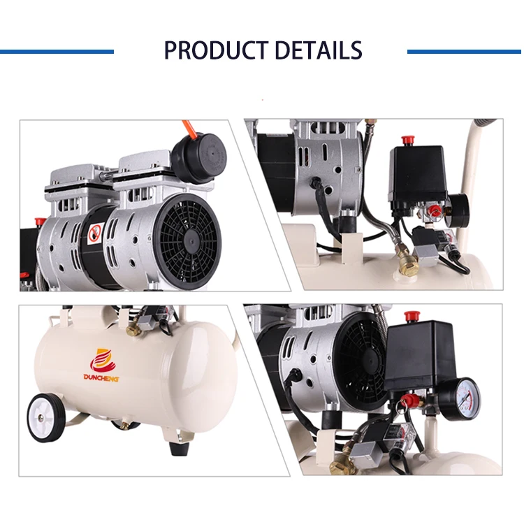 Air Compressor 3 Cylinders Oil Free 300l/min Silent Air-compressor Machines Industrial Air Compressor 100 Liter