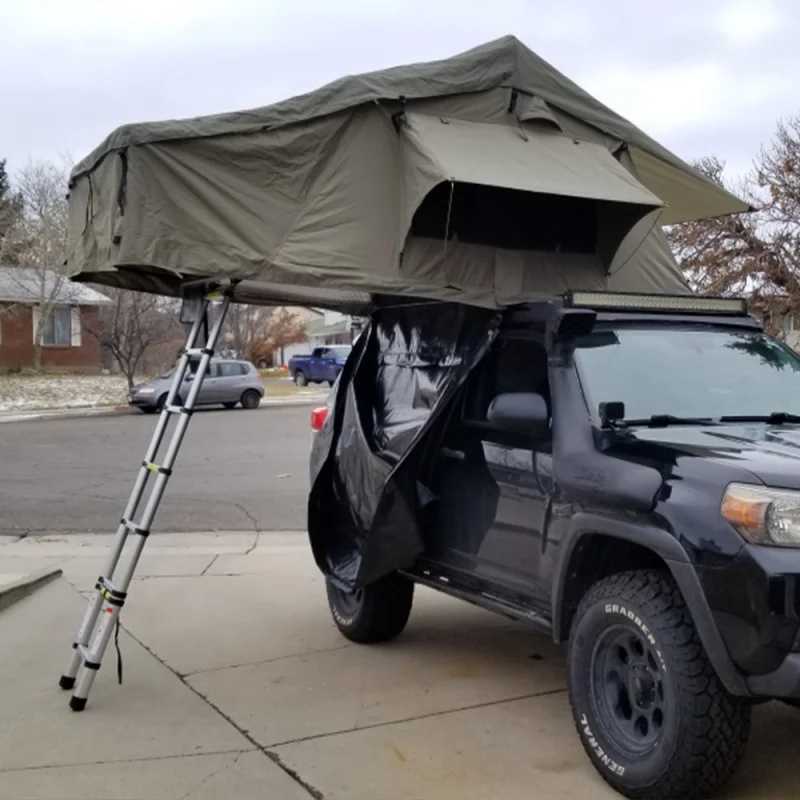 Waterproof Weatherproof Soft 4 Person Roof Top Tent Outdoor Vehicle Mounted Camping Shelter Accessories