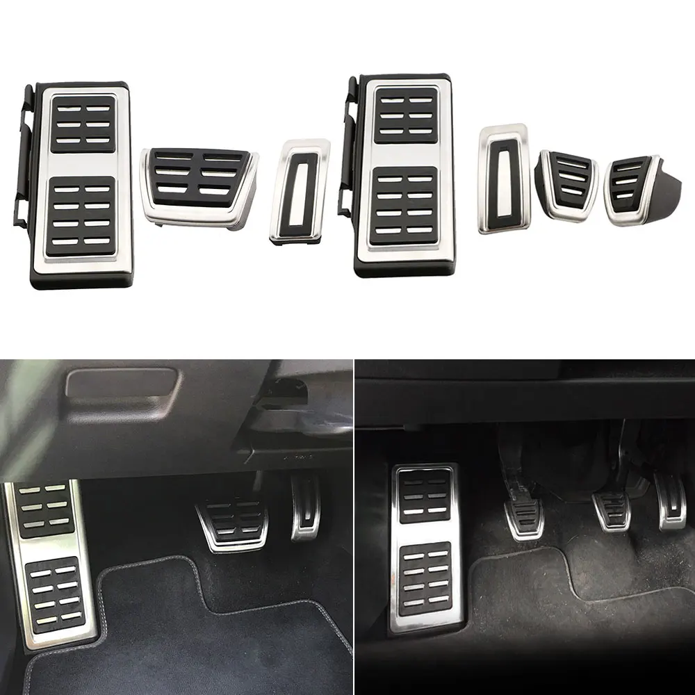 Para Audi A3 8V S3 RS3 Sportback Cabrio Limousine LHD 2013 - 2017 cubierta de pedales cubierta de Pedal automático Protector de acero inoxidable