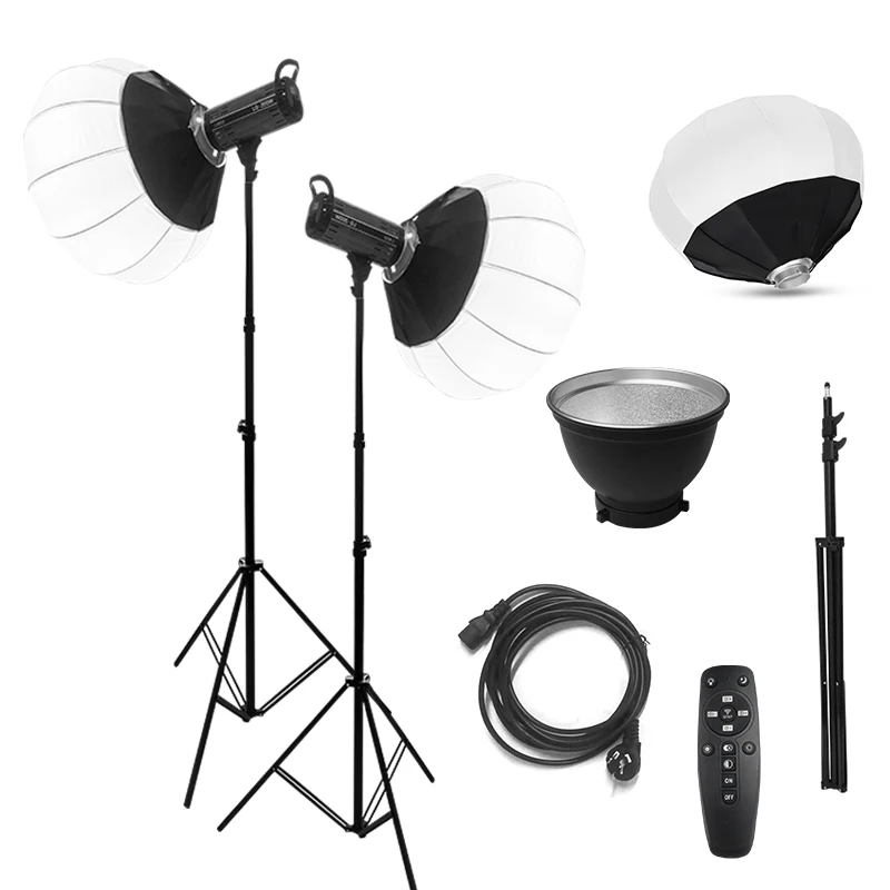 LIEQI-150W Softbox Photography Studio Lighting Kit with 2.8M Tripod for Videos Photos Live Streaming Equipment