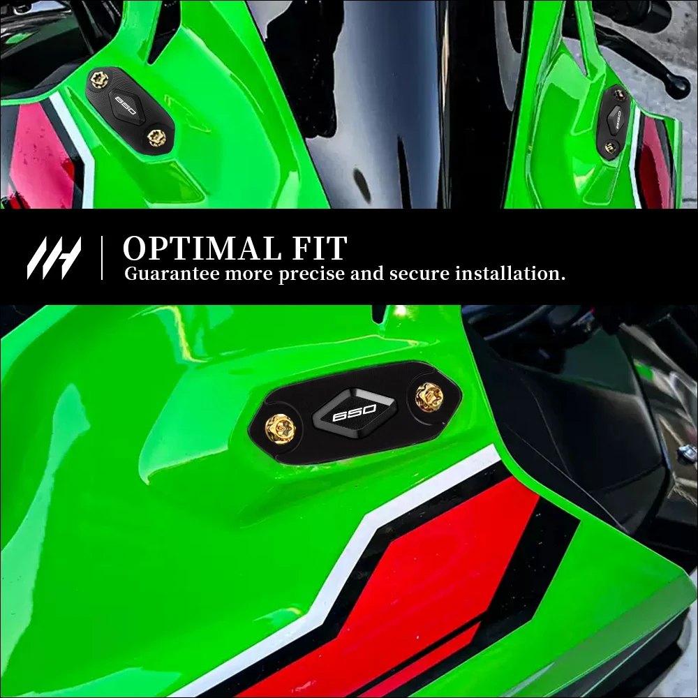 Motorcycle Mirror Block Off Plates For Ninja 650 2012‑2026 CNC Aluminum Exposed Mirror Mount Accessories