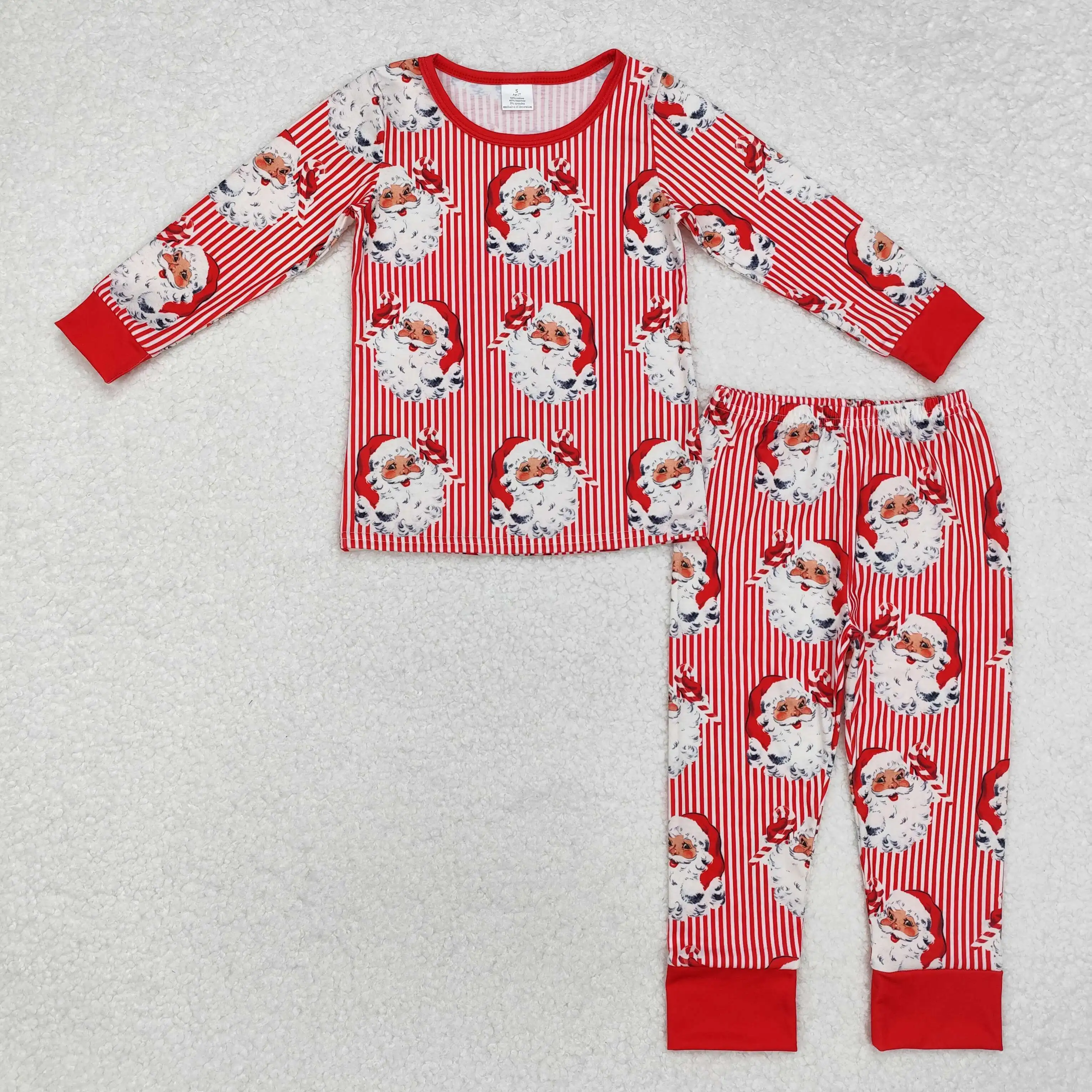 P0646 Wholesale Summer Boutique baby clothes Adult male Christmas Santa Claus red striped pants Wholesale Summer kids clothing
