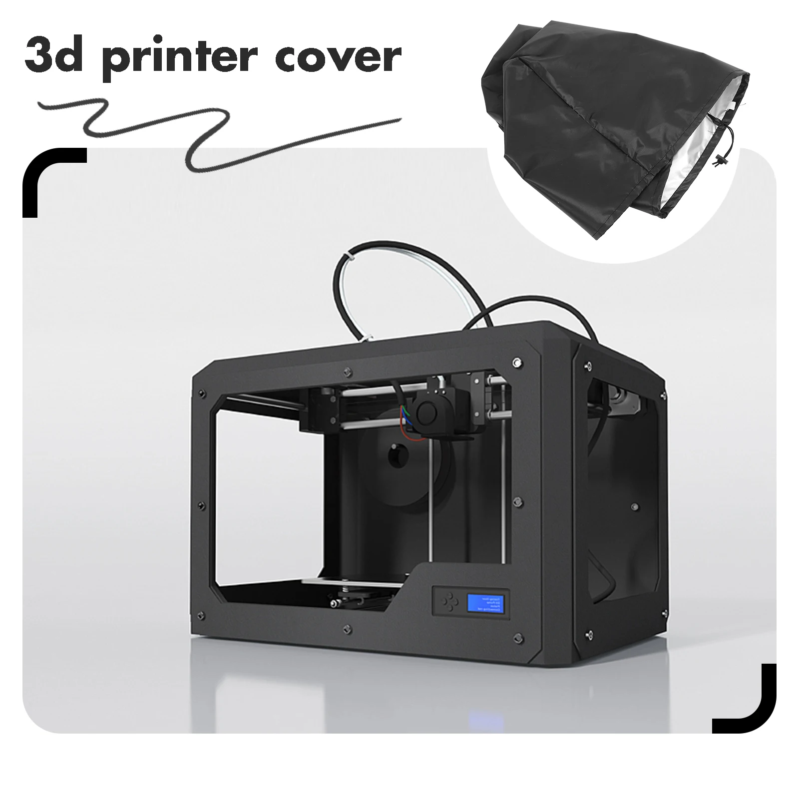 

1 шт. сменный чехол для 3d-принтера, пылезащитный чехол, корпус принтера, ткань Оксфорд, пылезащитный чехол для 3d-принтера, защита гравера