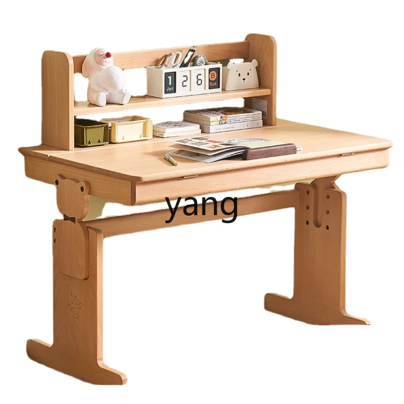 

LMM Children's Solid Wood Study Table Primary School Student Lifting Table Writing Desk