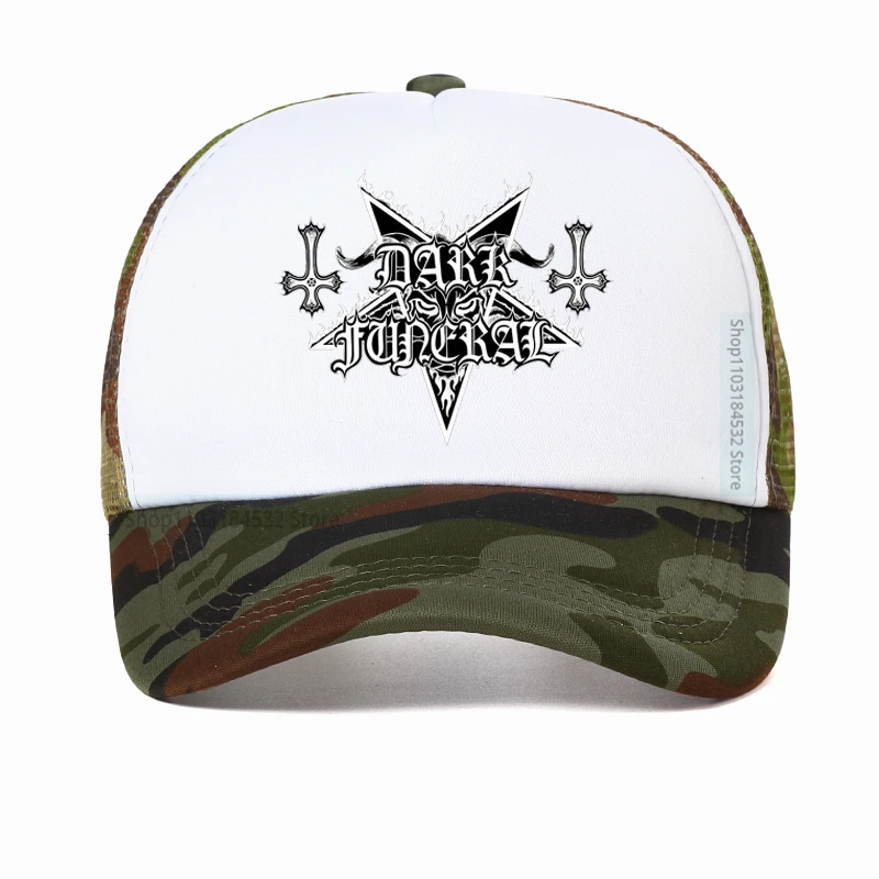 Black Metal Donkere Begrafenis Mannen Hiphop Hoed Vrouwen 3d Print Donkere Begrafenis Band Baseball Cap Rock Pop Zweeds Dark Metal Hoeden