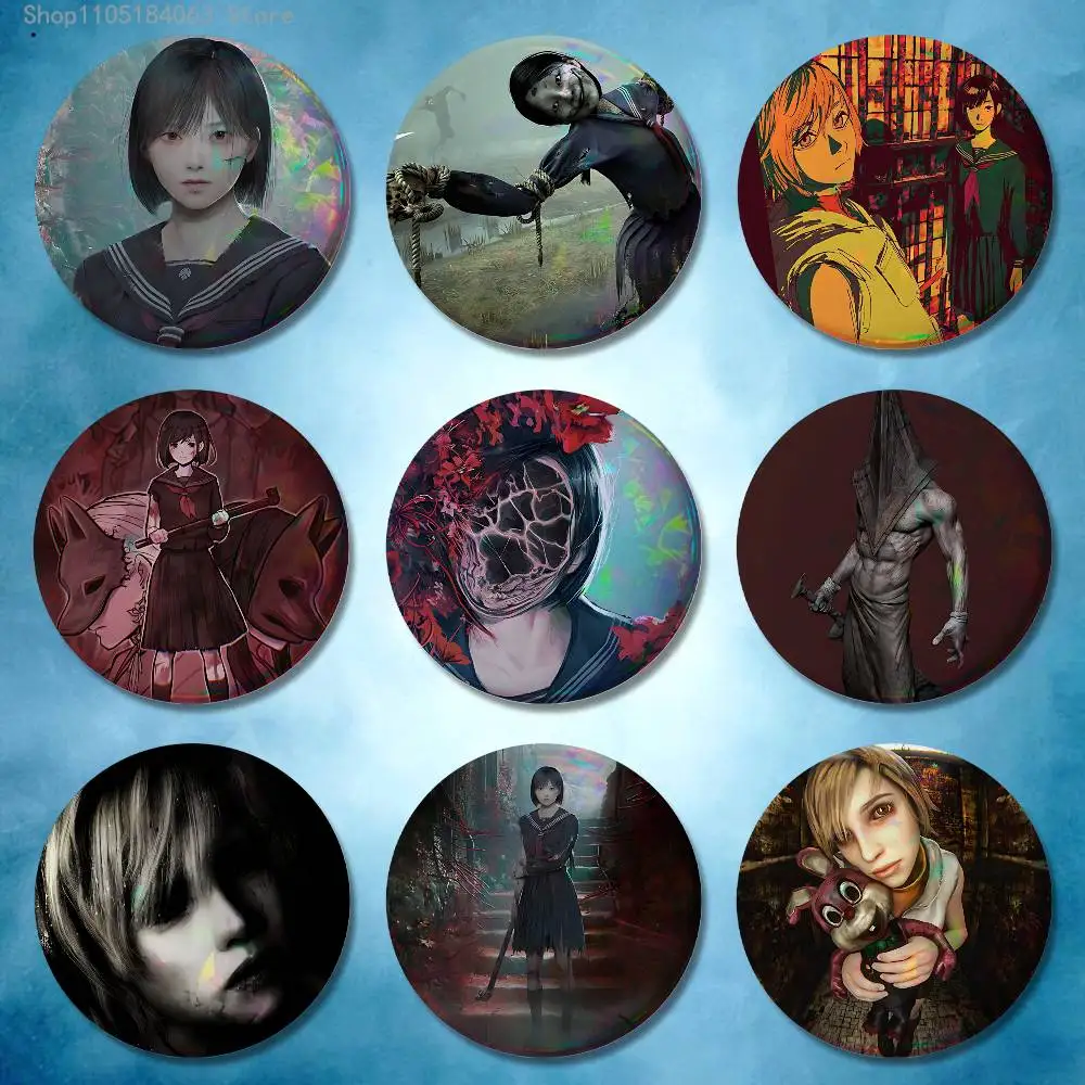 

Horror S-Silent H-Hill 1 2 3 4 f Badges Button Round Creative Pin Brooch Badge Bag Decor Accessories Fans Collect Friends Gifts