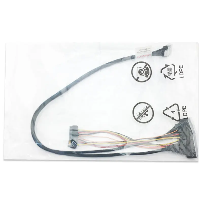 Imagem -03 - Sata Powerline Sata Powerline Cabo Broadcom Raid Hba Compatível Slimsas Nvme U.2 Sff8654 8i a 2xsff8639 08 m de Comprimento 15pin 12g 20 Centímetros