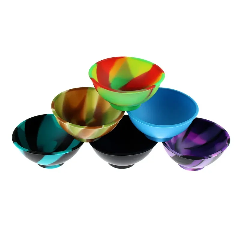 

30pcs Household Silicone Container Bowl 67mm 50mm Multi-Color Tobacco Herb Smoking Accessories Kitchen Home Smoke Storage Box