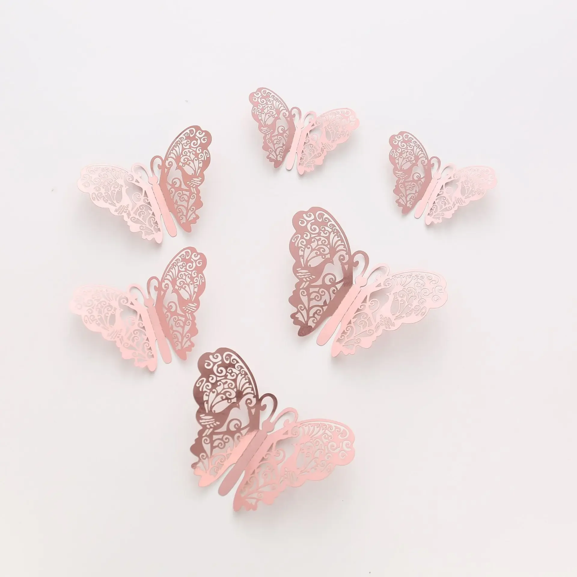12PCS Butterfly Cake Decor Happy Birthday Cake Toppers Wedding Party Decor Kids Butterfly Cupcake DIY Tools Home Wall Stickers image 5