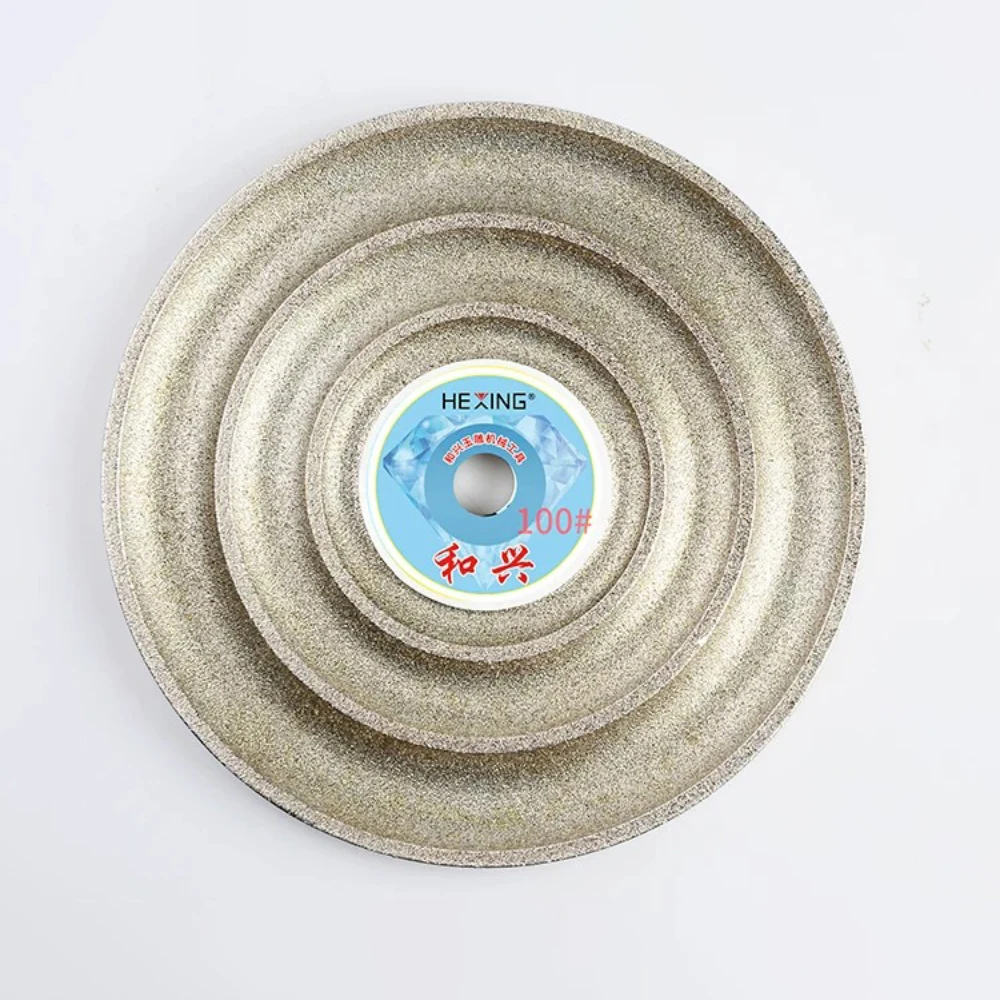 150mm Three Groove Oval Cabochon Shaping Wheel – Lapidary Grinding Wheel for Jade, Gemstone, Jewelry Polishing Tool