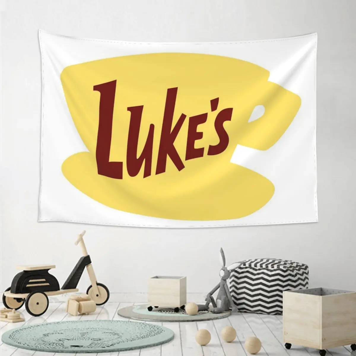 Luke's Diner Gilmore Girl Birthday Gift Tapestry Art Wall Hanging Aesthetic Home Decoration Tapestries for Living Room Bedroom