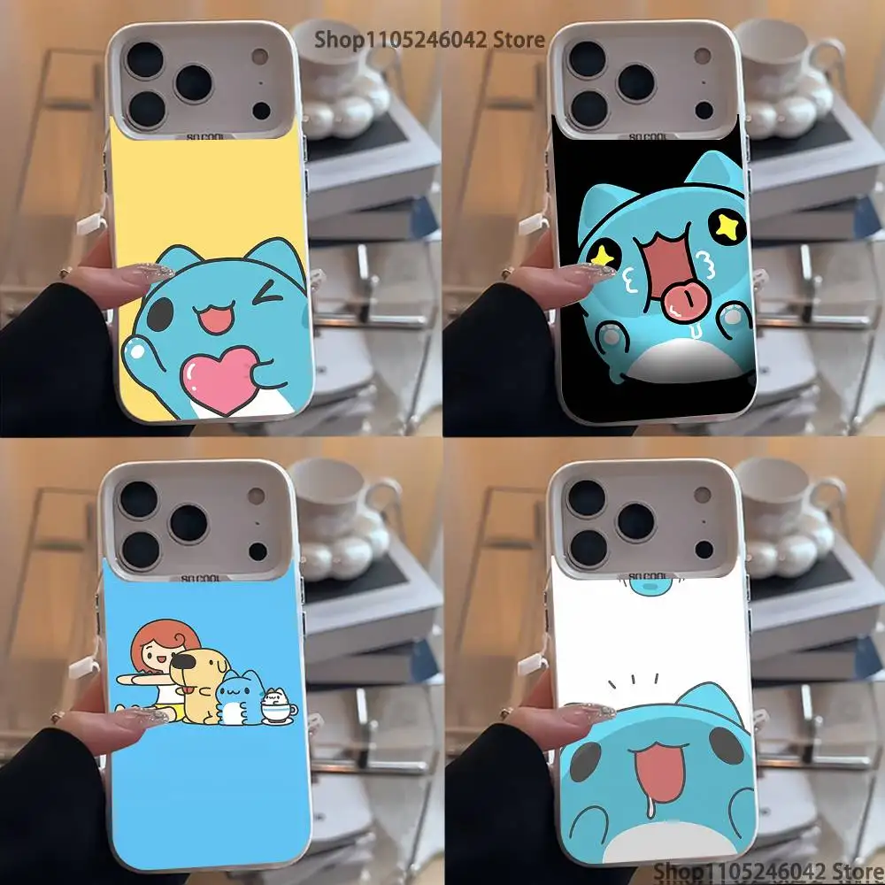 

Cute B-Bugcat Capoo For iPhone 17,16,15,14,13,12,11,Mini,Pro,E,SE4,XS,MAX White Shockproof Candy Matte Cover