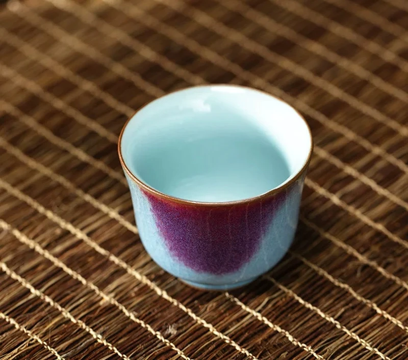 Jun Porcelain Kiln Transformation Crackle Effect Tea Set Ceramic Tea Ware Business Gift Souvenir