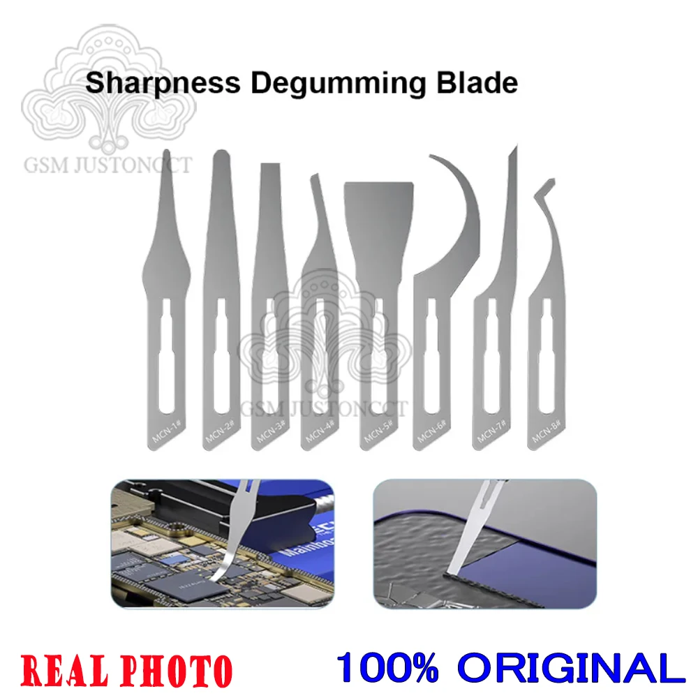 MECHANIC 008 Glue Removal Blade Set, Motherboard IC Degumming Blade, Stainless Steel Knife, Hand Polished Blades