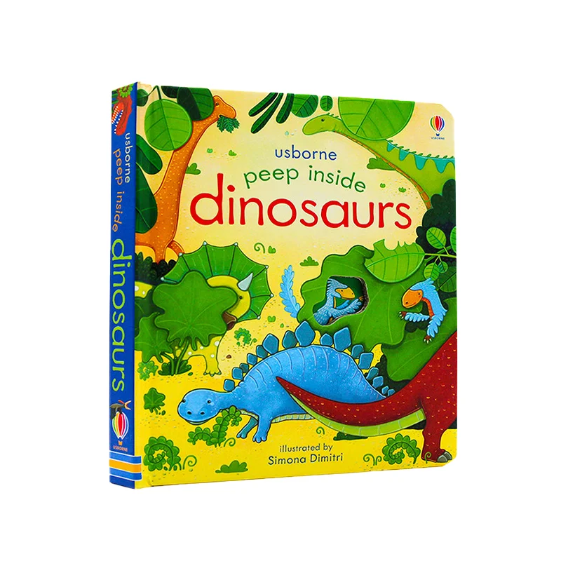 

Usborne Peep inside Dinosaurs 3D Stereoscopic English Educational Picture Book Beginner Level for Learning English