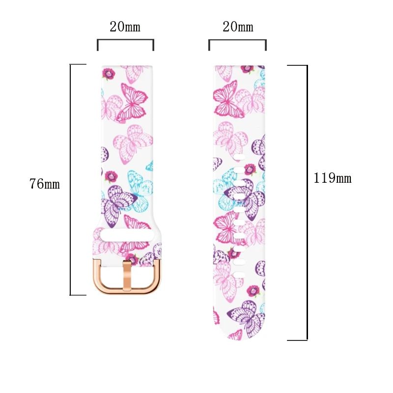 20 مللي متر طباعة مشبك حزام ل Garmin Forerunner 165/165 الموسيقى/168/168 الموسيقى 20 مللي متر الإفراج السريع مشبك ل Garmin Forerunner 165