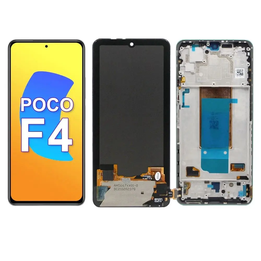 For Xiaomi POCO F4 LCD Display +Touch Screen Digitizer Replacement with Frame For POCO F4 lcd 22021211RG, 22021211Rl