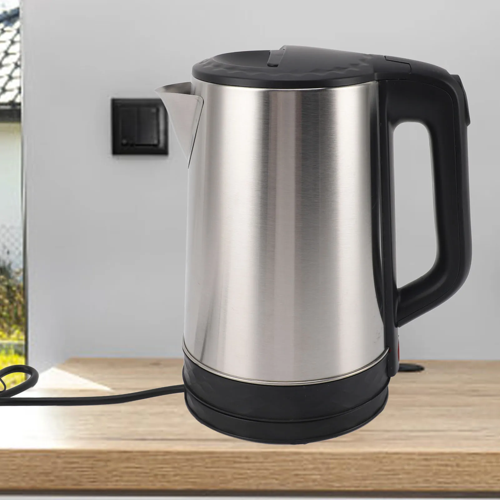 

Электрический чайник из нержавеющей стали 2,3 л, 1800 Вт, быстрое кипячение, автоматическое отключение, чайник с горячей водой, портативный чайник с подогревом для чая, кофе