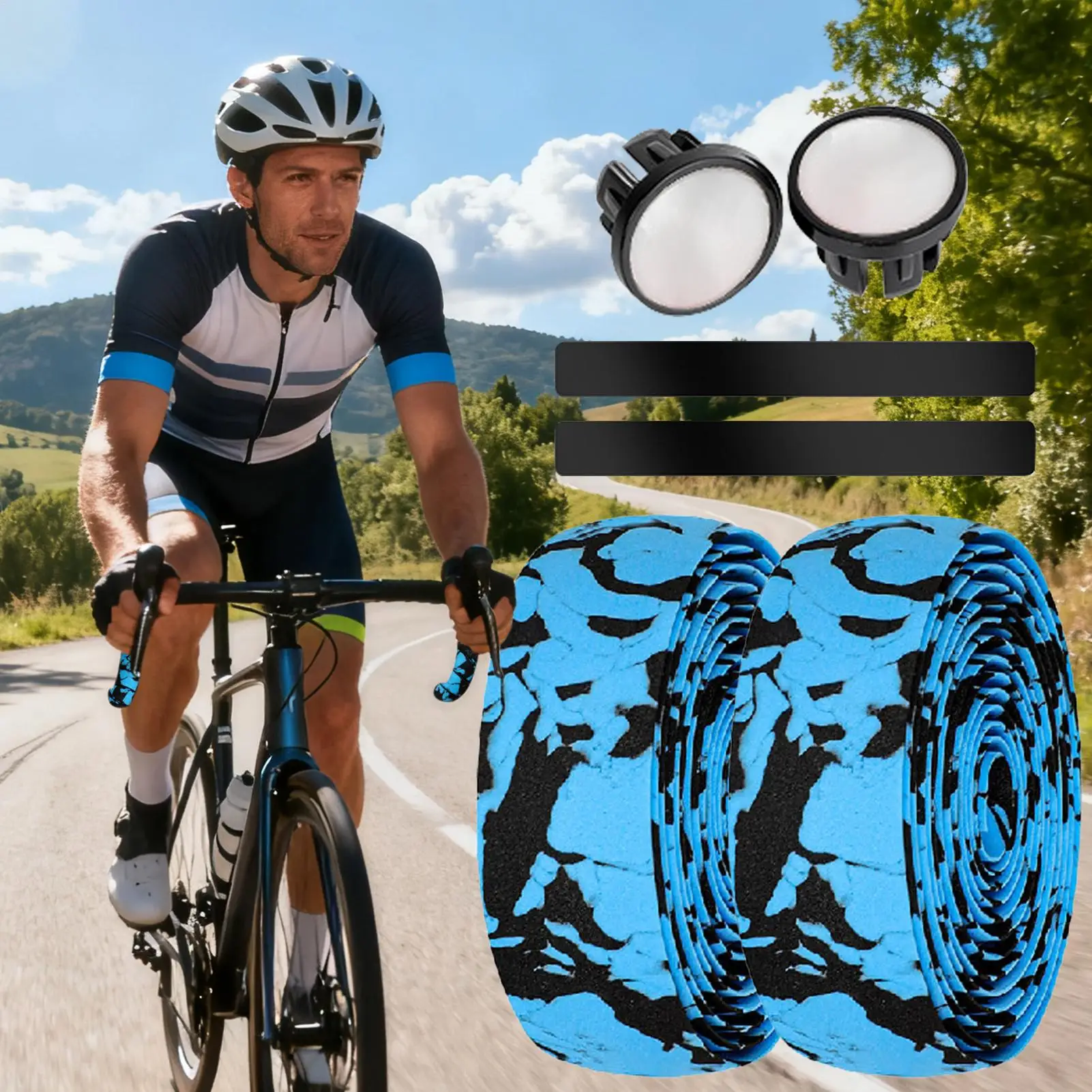 

Handlebar Tape Shock-Absorbing EVA Grip Adhesive Road Bike Handlebar Tape For Riding Motorcycling Comfort Upgrade Installation