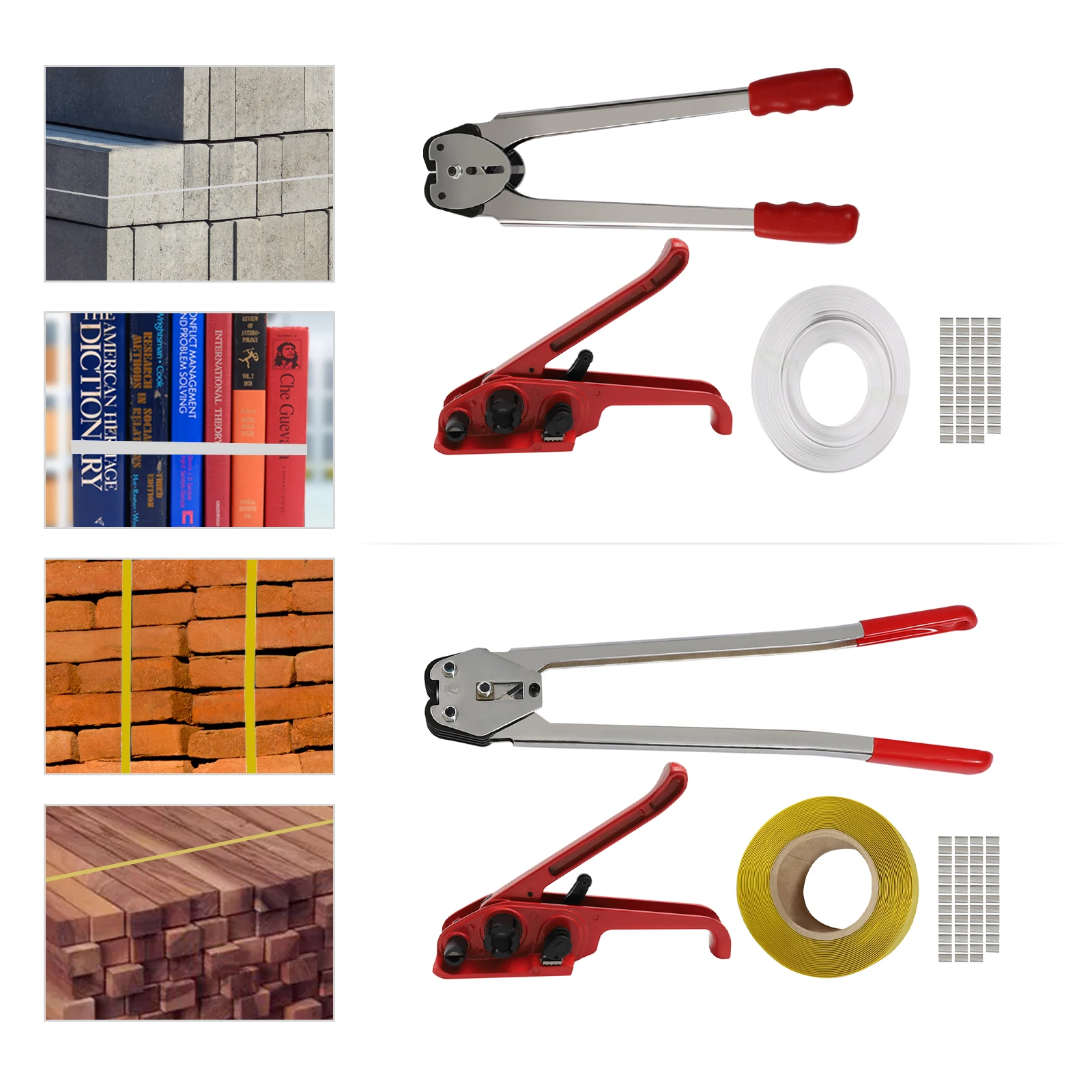 Imagem -04 - Embalagem Strapping Banding Kit Tensor Ferramenta Selador Kit de Máquina de Embalagem
