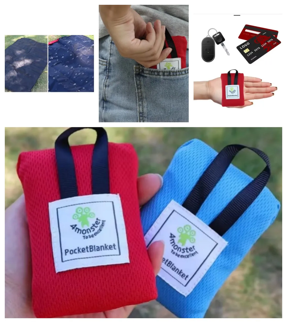 1pc Wasserdichte Camping Tragbare Ultra Licht Falten Ultradünne Meer Strand Tasche Picknick Decke Teppich Outdoor Sport Sitzkissen