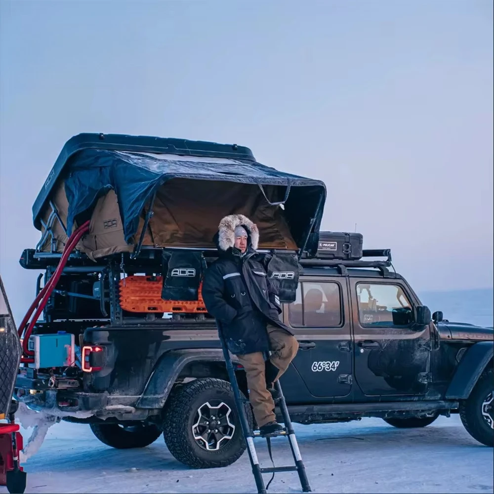 ADA OVERLAND Quick Pop-up ABS Hard Shell Rooftop Tent Waterproof All-Season Car Roof Tent for 4x4 SUV Offroad Tour Camping