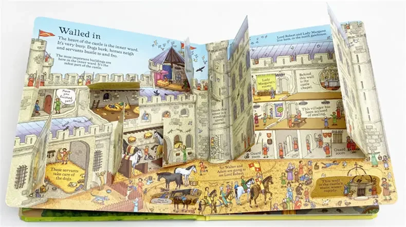 Usborne Look Inside a Castle, Children's books aged 3 4 5 6, English picture books, 9781409566175