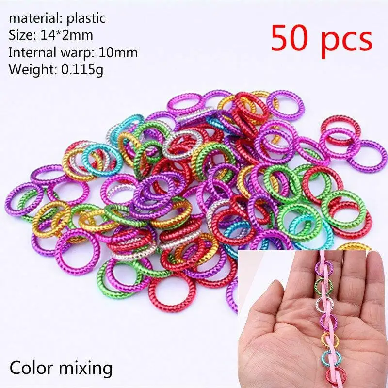 50 Pcs/Lot Hair Rings Braid Beads Dreadlock Metal Gold Silver Opening Clip Braiding African Braided Braid Decoration Accessories