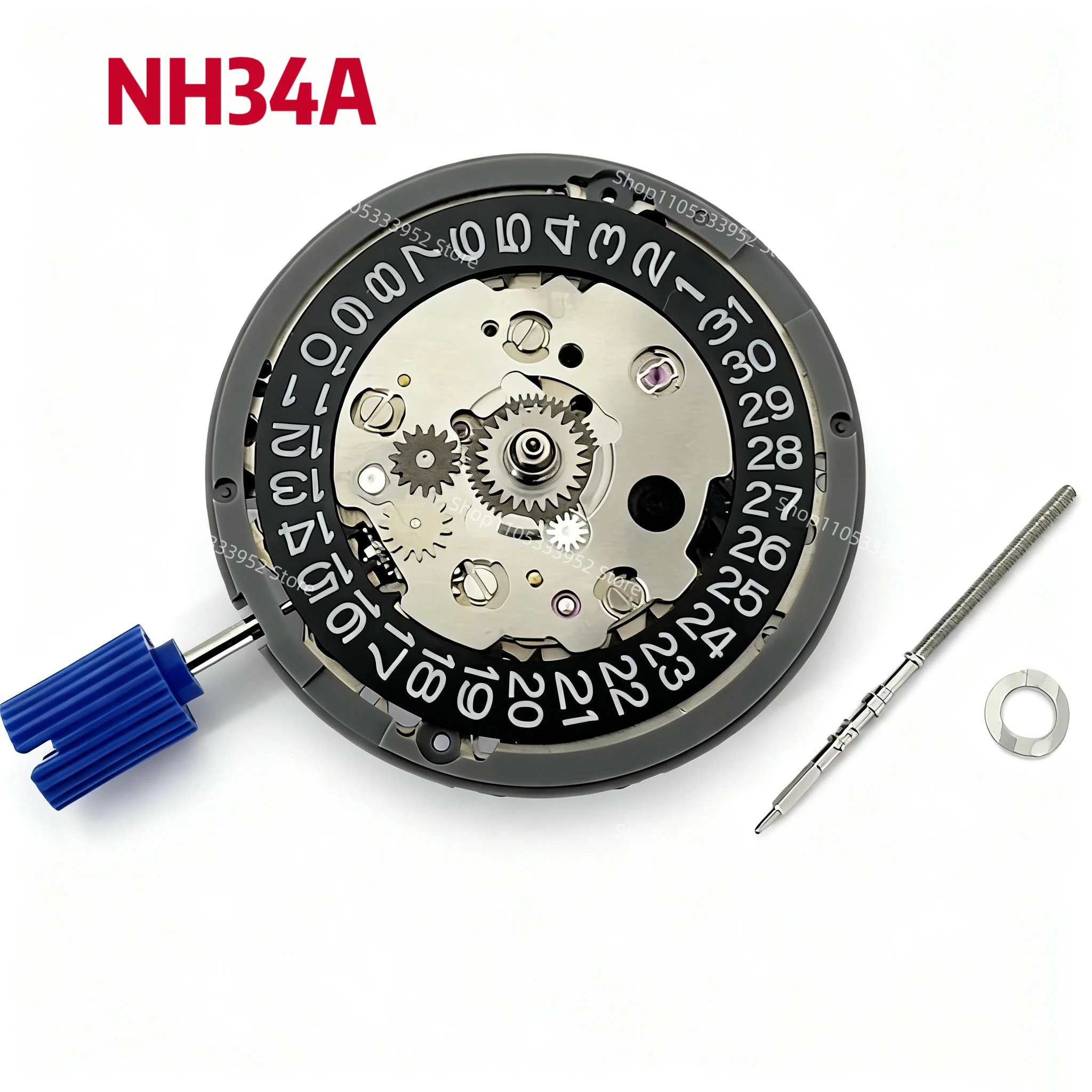 Original Japan NH34 Movement Automatic Mechanical GMT Watch Movement 4 Hands Date at 3 High Accuracy Watchmaker Repair Parts