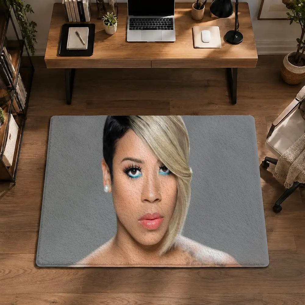 Keyshia Cole Floor Mat Flannel Non-Slip Washable Soft Rug For Bathroom Kitchen Bedroom Living Room Home Decor
