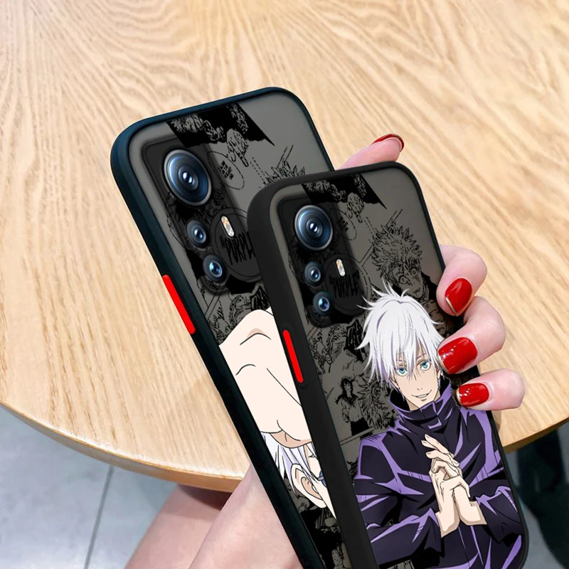 Jujutsu Kaisen Gojo Satoru custodia per telefono per Redmi Note 12 11 10 9 8 Pro Plus Pro S T 5G Cover traslucida smerigliata opaca