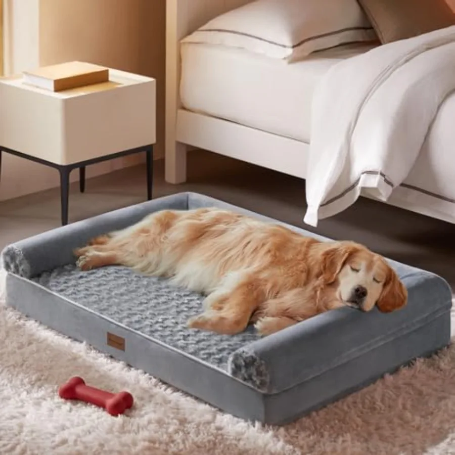 

Dog Beds for Large Dogs Orthopedic Dog Bed for Medium Large Dogs Big Waterproof Couch Pet Bed with Removable Washable Cover