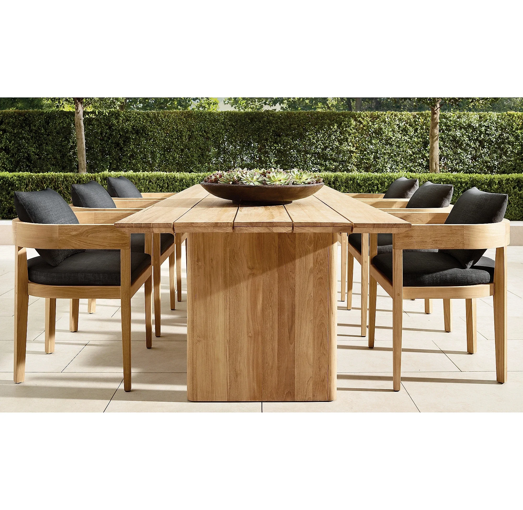 Luxury Outdoor Furniture Teak Garden Furniture Teak Wood Outdoor Dining Table And Chair Set