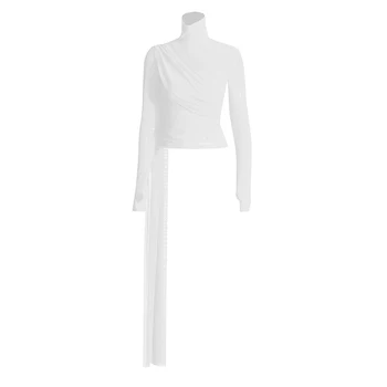 Kelly Draped Turtleneck Top